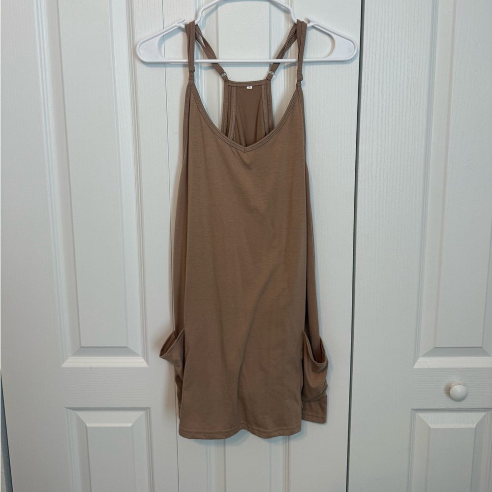 Chic Tan Mini Dress